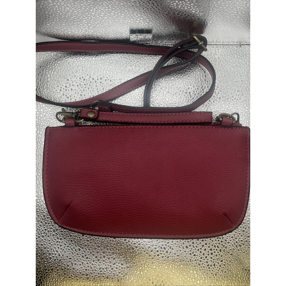 Joy Susan Women's Vegan Leather Wristlet Crossbody Clutch Bag Hot Pink W/ strap - Picture 14 of 16
